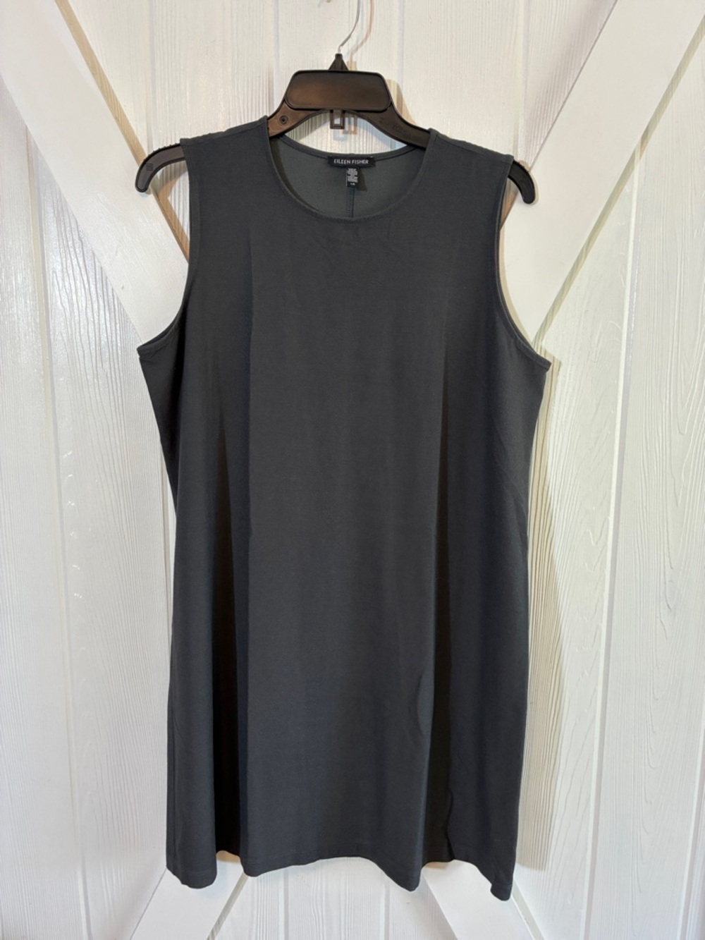 Eileen Fisher Black Sleeveless A-Line Dress